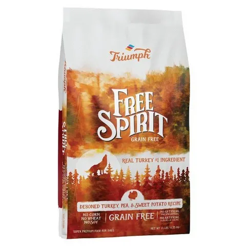 28 Lb Triumph Free Spirit Turkey, Pea & Sweet Potato - Dog/Cat Supplements